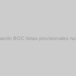 INFORMA CO.BAS – Última hora publicación BOC listas provisionales nueva bolsa de interinos Justicia Canarias.